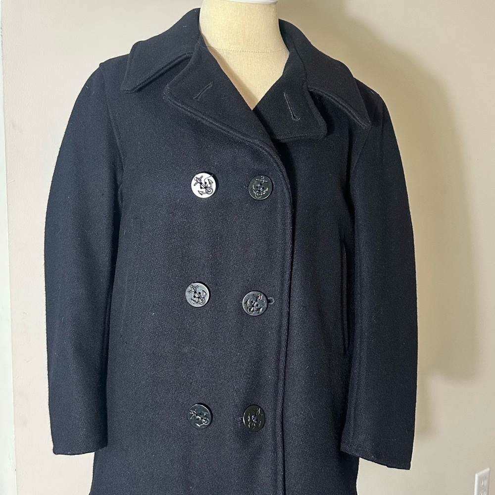 Golden Goose Black Double-Breasted Pea Coat